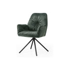 Armchair with 360° swivel function, dark green