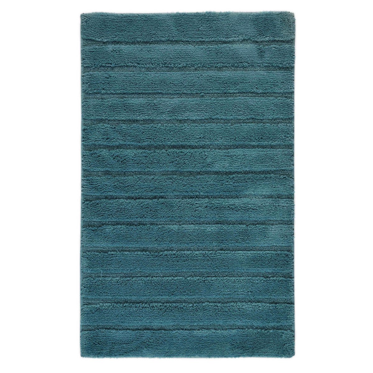 Badmat 60x100 cm katoen blauw anti-slip