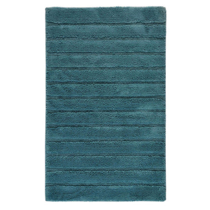 Badmat 60x100 cm katoen blauw anti-slip