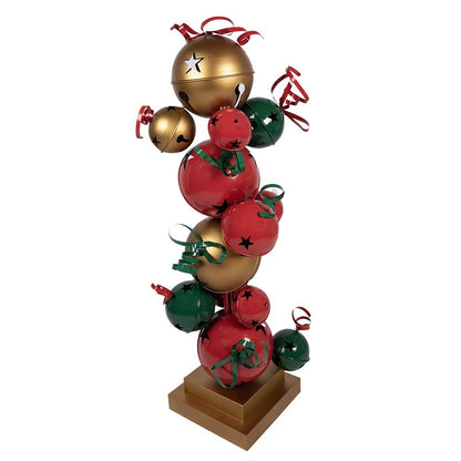 Christmas Decoration Figure 35x35x120 cm Red Green Metal