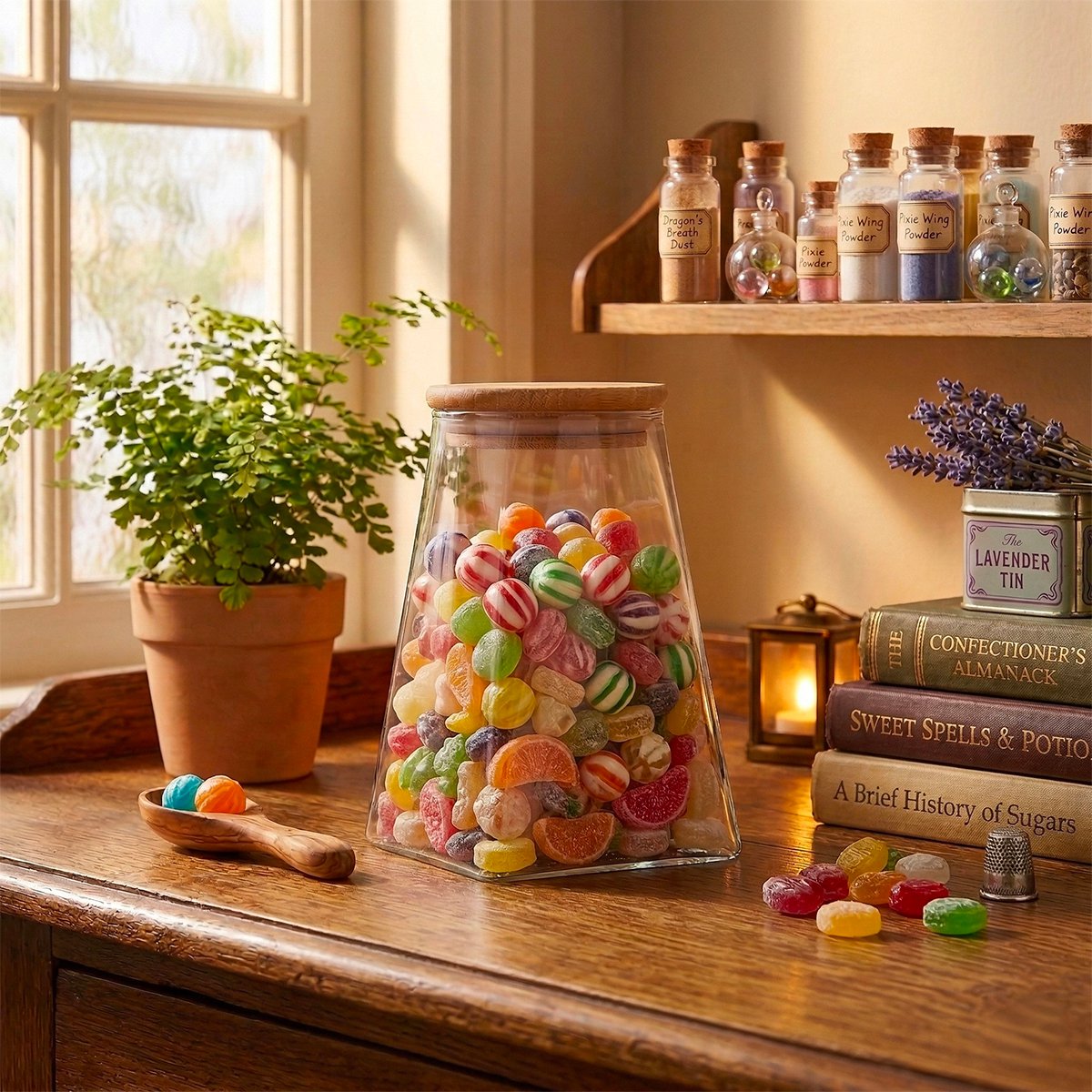 Pot 740ml glas met houten deksel