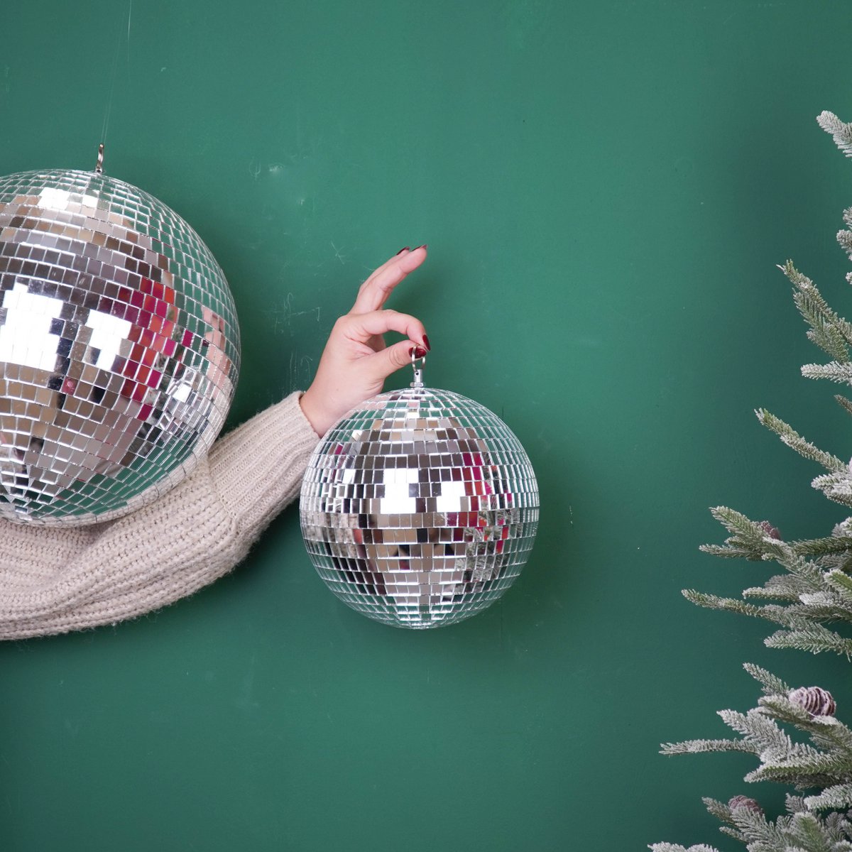 Christmas Decoration - Christmas Ornament - Disco Ball - Foam - Silver - 20x20x20cm