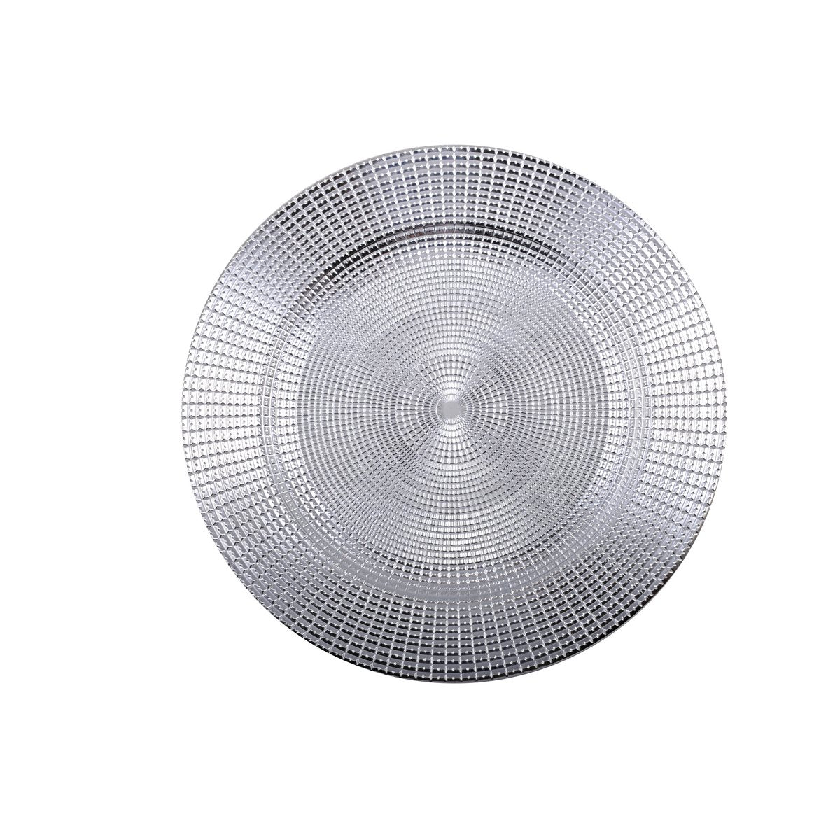 Onderlegger zilver 31x31 cm plastic