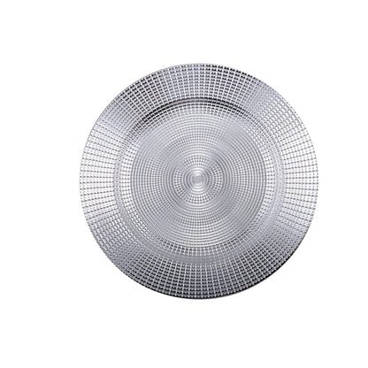 Onderlegger zilver 31x31 cm plastic