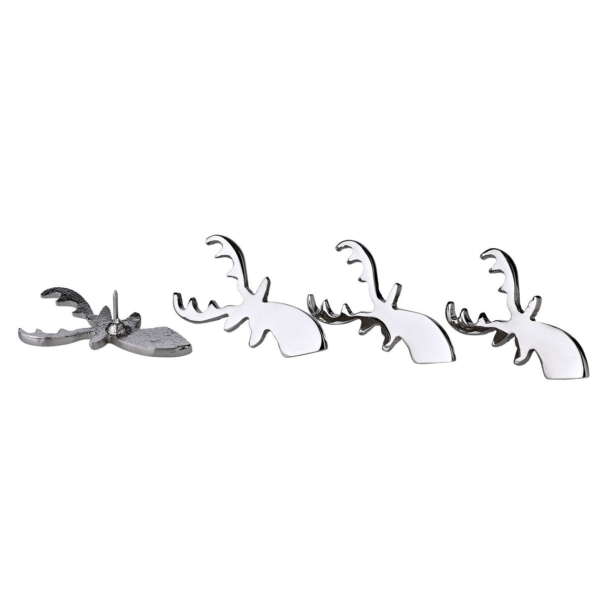 Set van 4 kandelaars Risa aluminium 7 cm