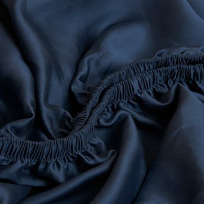 Hoeslaken TENCEL Sateen 60x120 cm donkerblauw