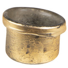 Theelichthouder Ø 8x6 cm goudkleurig glas