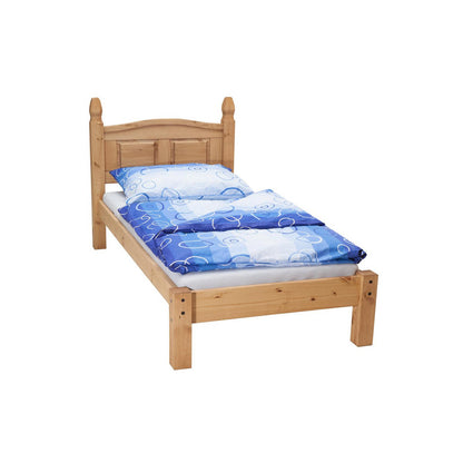 Bedframe massief grenenhout 90x200 cm bruin