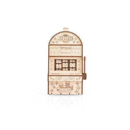 Eco Wood Art (EWA) DIY 3D Mechanische Houten Puzzel, One-Armed Bandit, 4585, 25,3x11,7x13,6
