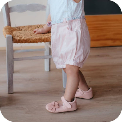 Babyschoenen barefoot lamsvlees klittenband