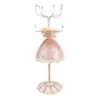 Sieraden standaard jurkje beige kunststof metaal Ø 7x19 cm