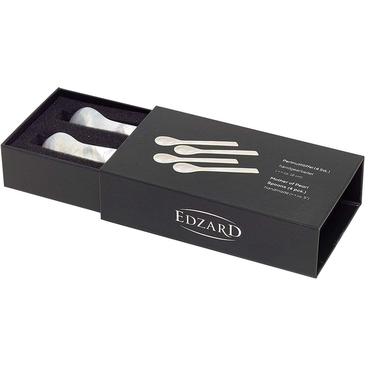 Kaviaarlepels set van 4 parelmoer 11 cm