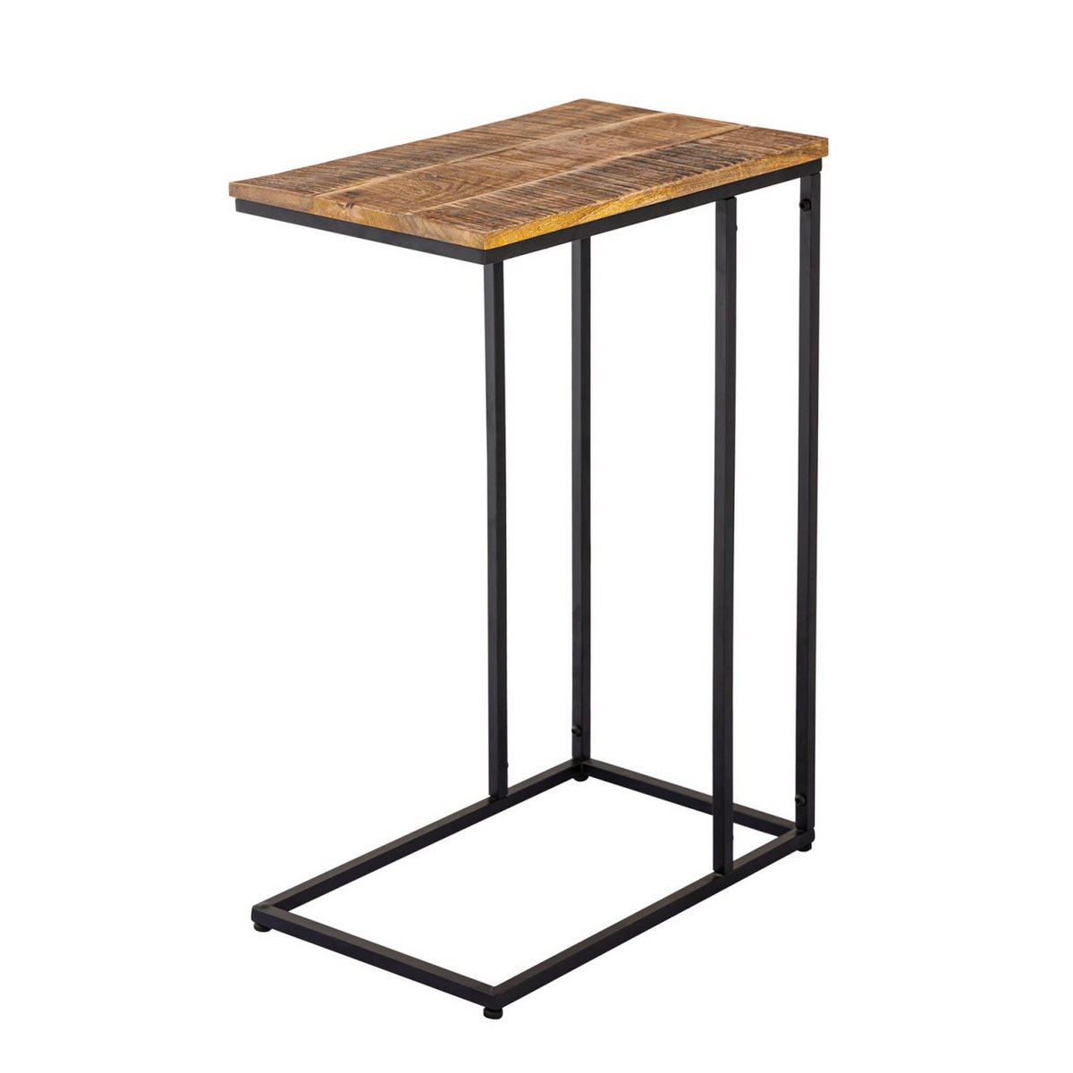 Bijzettafel Laptisch Hout 25x60x40 Duurzaam Metalen Frame