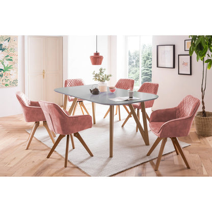 Eettafel 180x90x76 cm grijs eiken