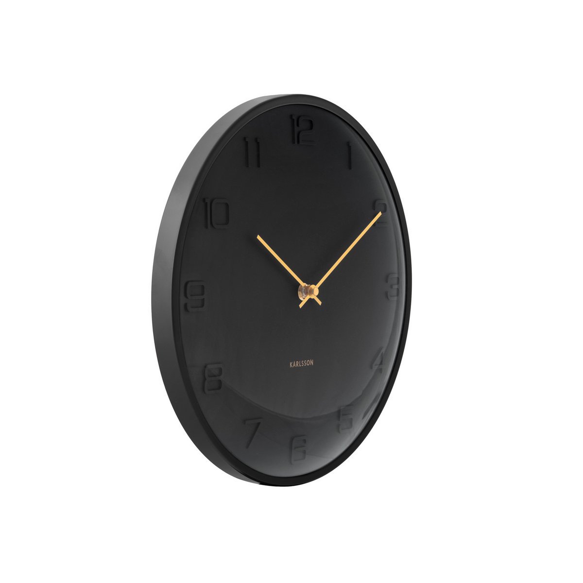Wandklok 31 cm zwart ijzer