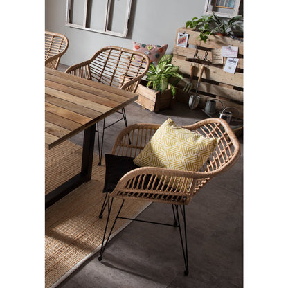 Eettafel 200x100 cm mangohout metaal