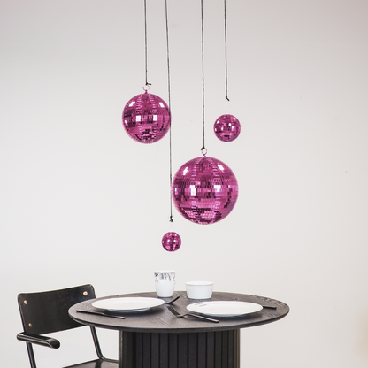 Kerstdecoratie - Kersthanger - Discobal - Foam - Roze - 20x20x20cm