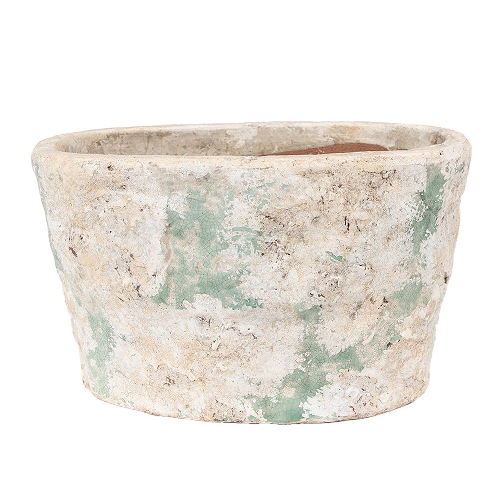 Bloempot 25x16x15 cm terracotta beige