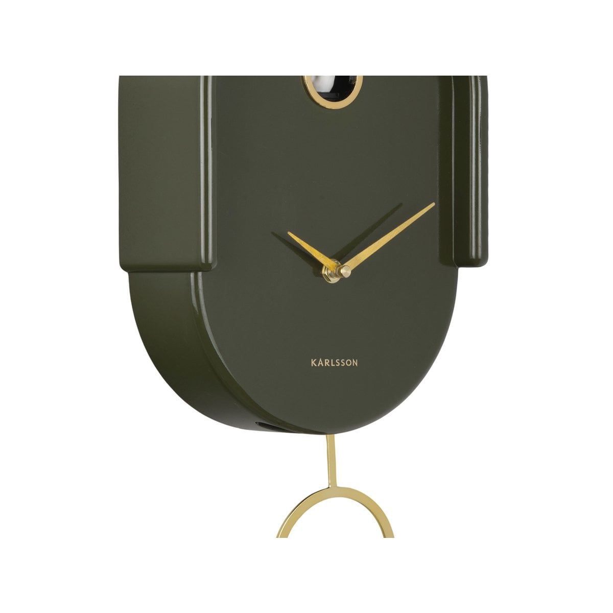 Wandklok groen 20x42x20 cm