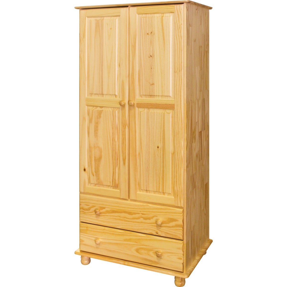 Kledingkast massief grenenhout 82x52x177 cm bruin