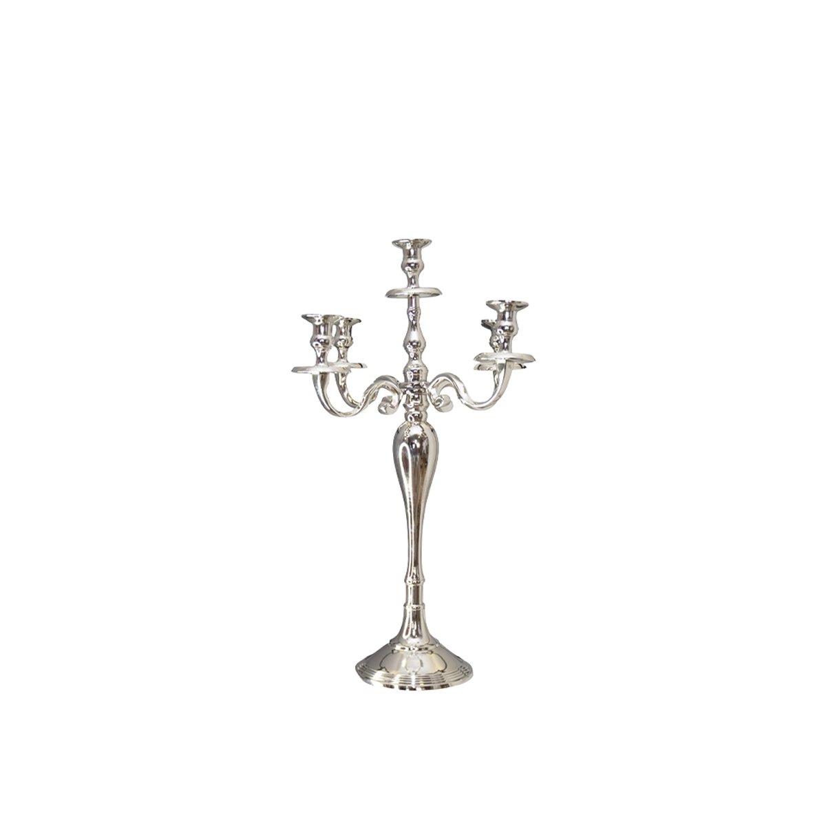 Kandelaar zilver 60 cm