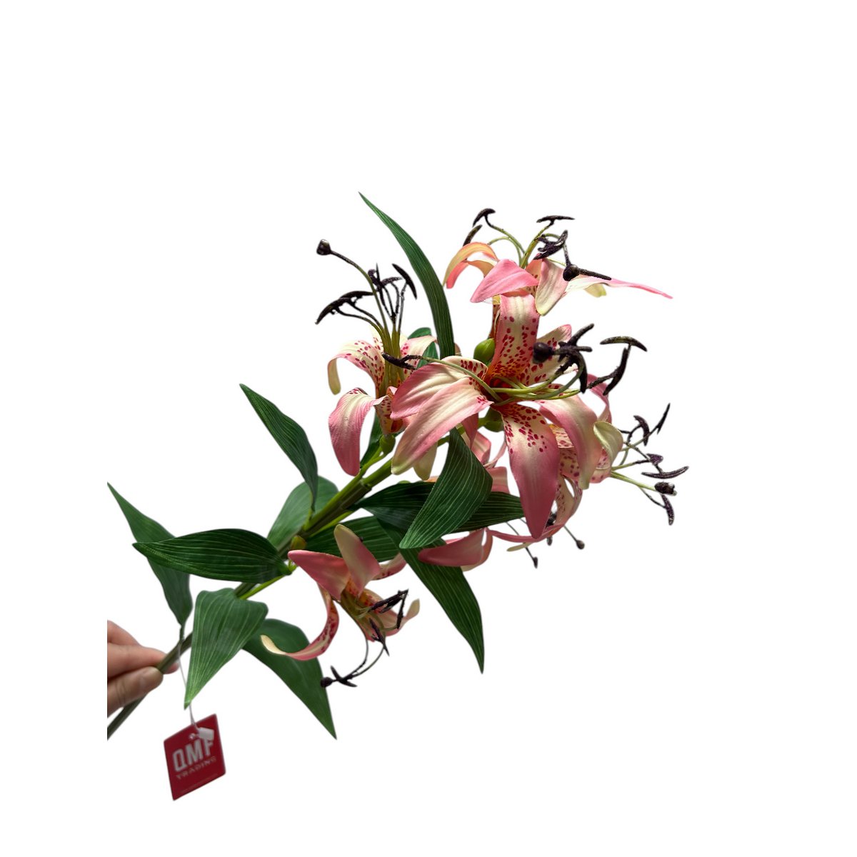 Tiger Lily Pink | Silk artificial flower | Length 68cm 1pc