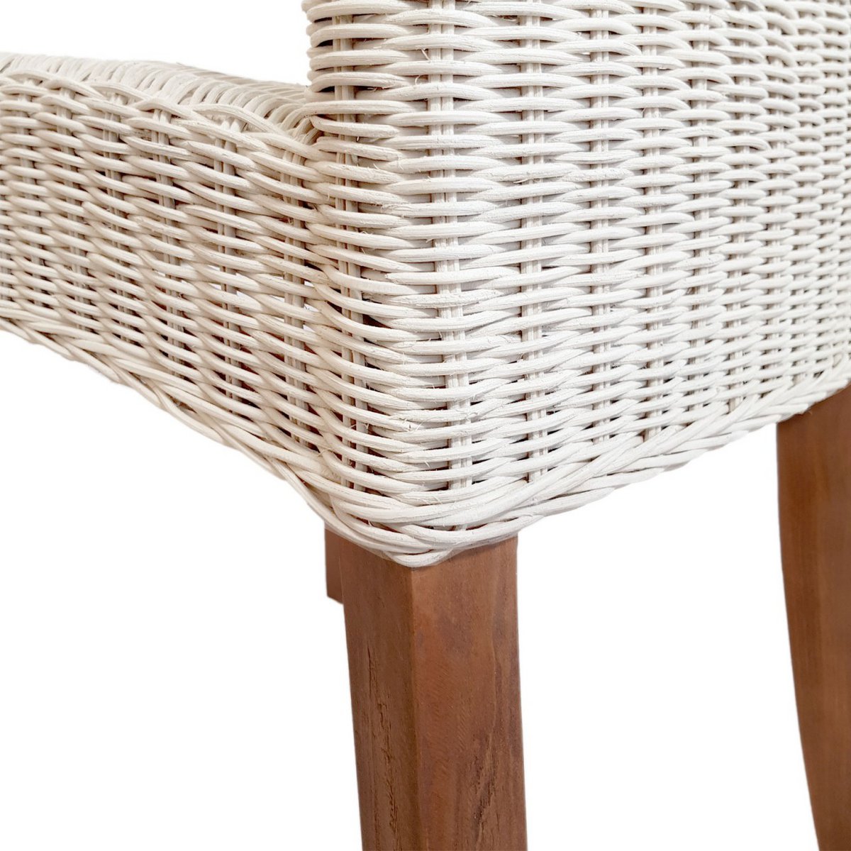 Eetkamerstoelen 6 Stuks Rattan Stoelen Cardine Wit