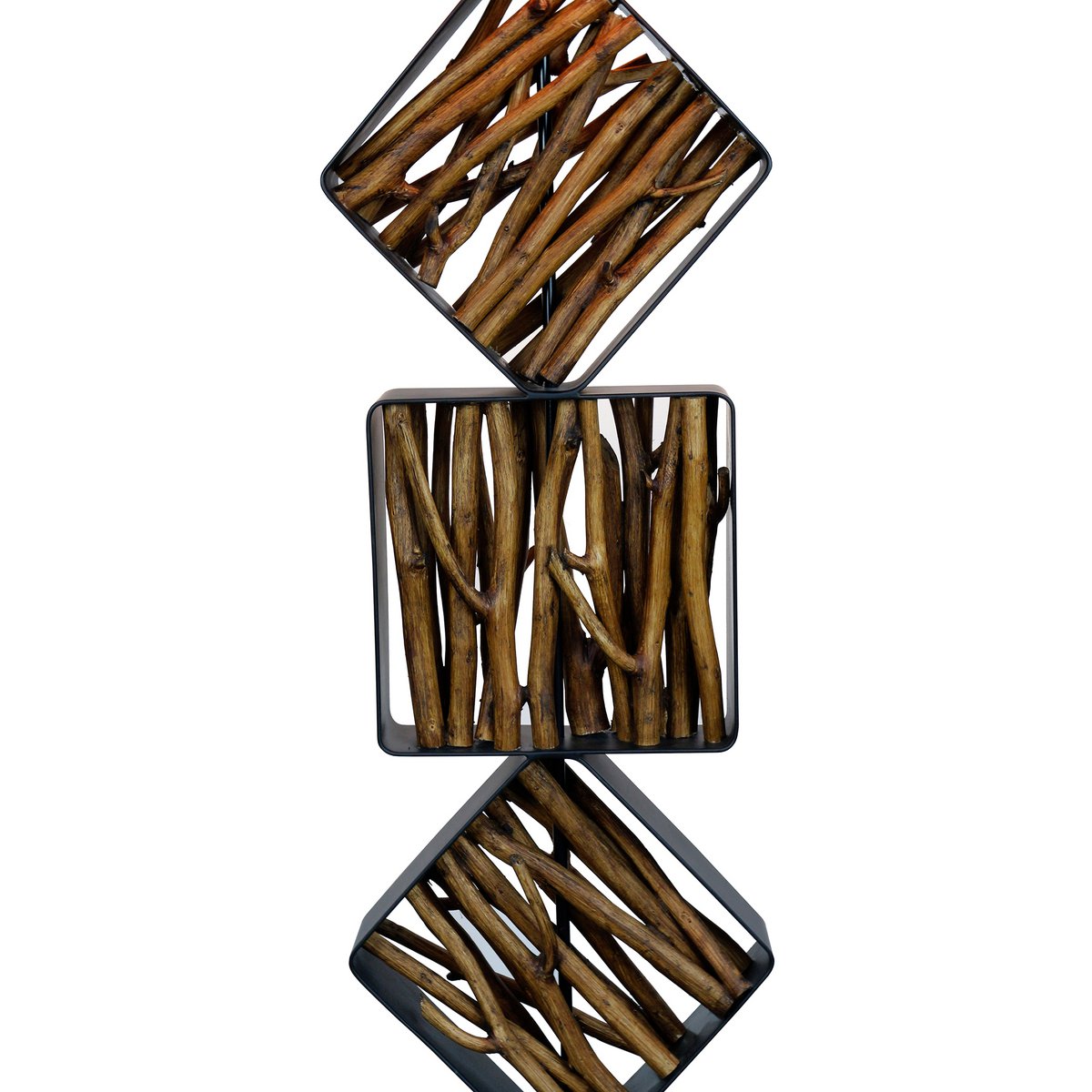 Vloerlamp drijfhout 155 cm zwart goud