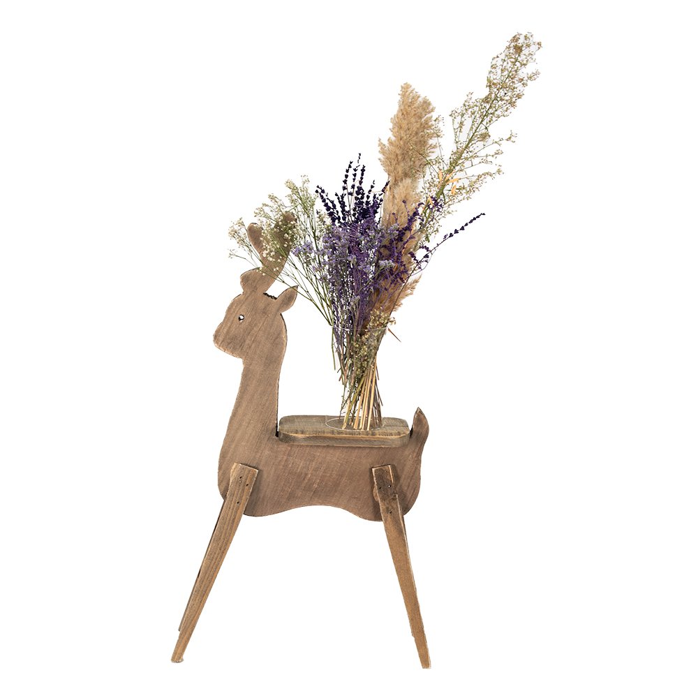 Plantenstandaard rendier 69 cm bruin hout