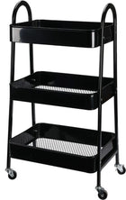 Keukentrolley 44x31.5x79.5 cm metaal zwart