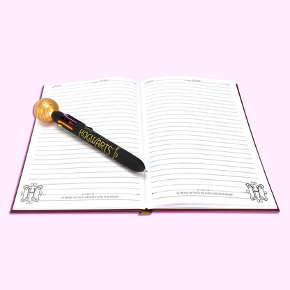 Harry Potter ballpoint pen, multicolor ballpoint pen with golden snitch