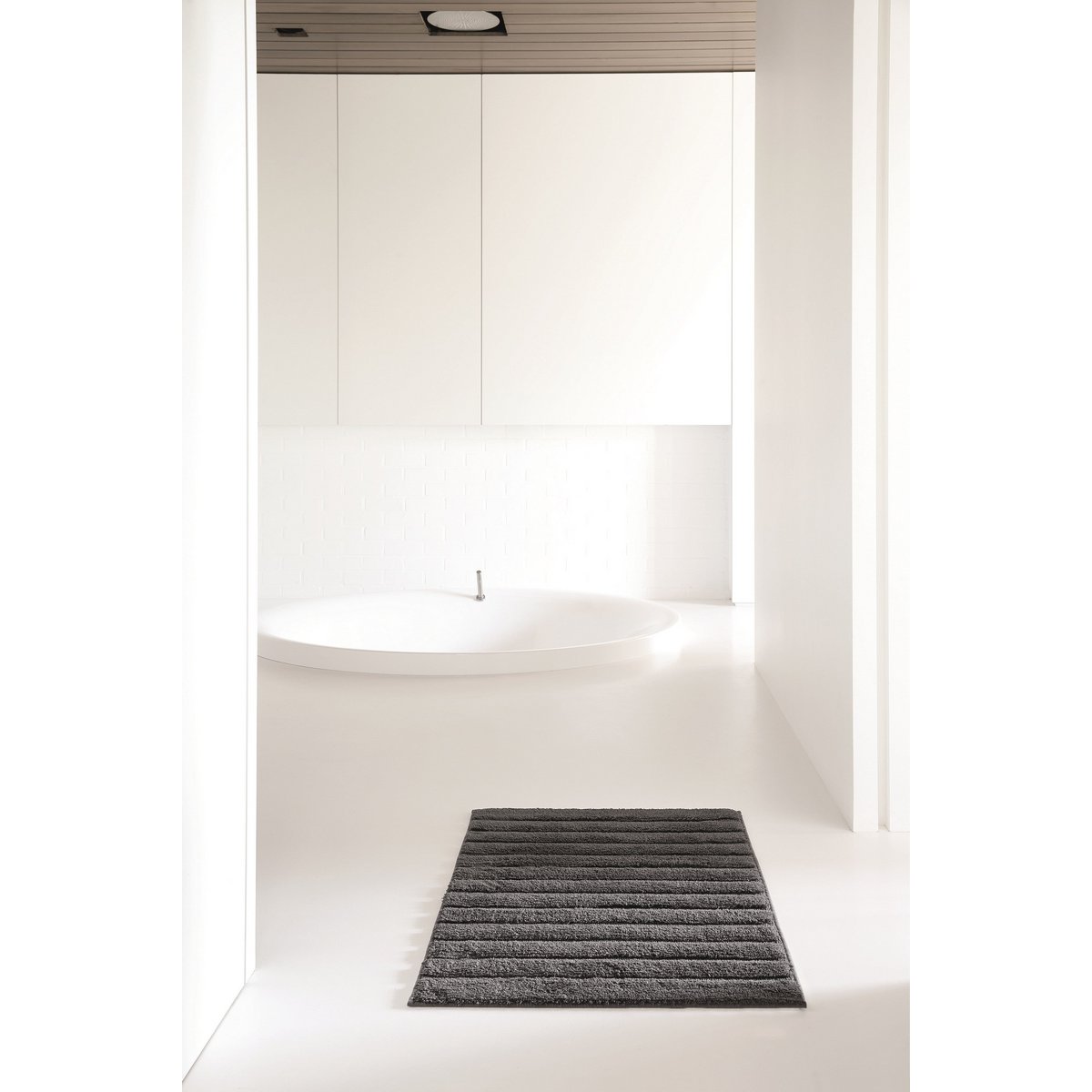 Badmat 60x60 cm katoen grijs