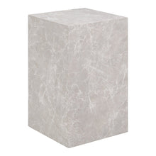 Bijzettafel 30x30x50 cm marmerlook beige hout
