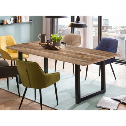 Eettafel 200x100 cm mangohout metaal