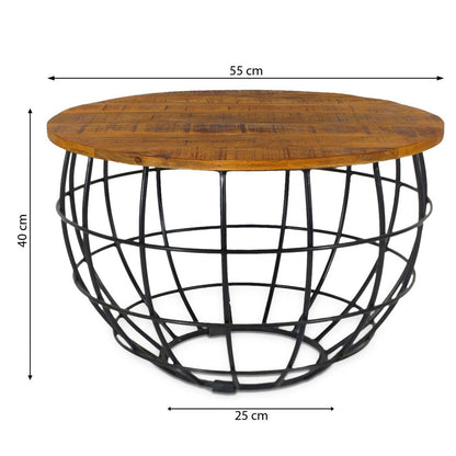 Duurzame Bijzettafel Ronde Lexington Metalen Frame Stijlvol