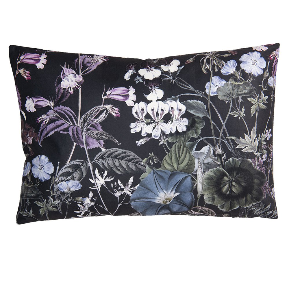 Sierkussen 60x40 cm zwart polyester