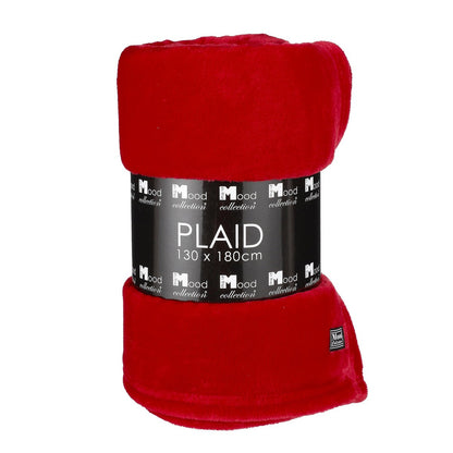 Plaid 180x130 cm polyester rood