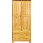 Kledingkast massief grenenhout 82x52x177 cm bruin