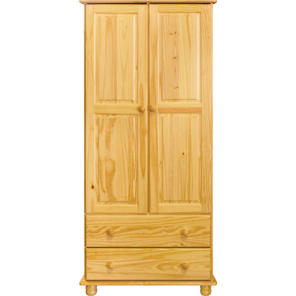 Kledingkast massief grenenhout 82x52x177 cm bruin