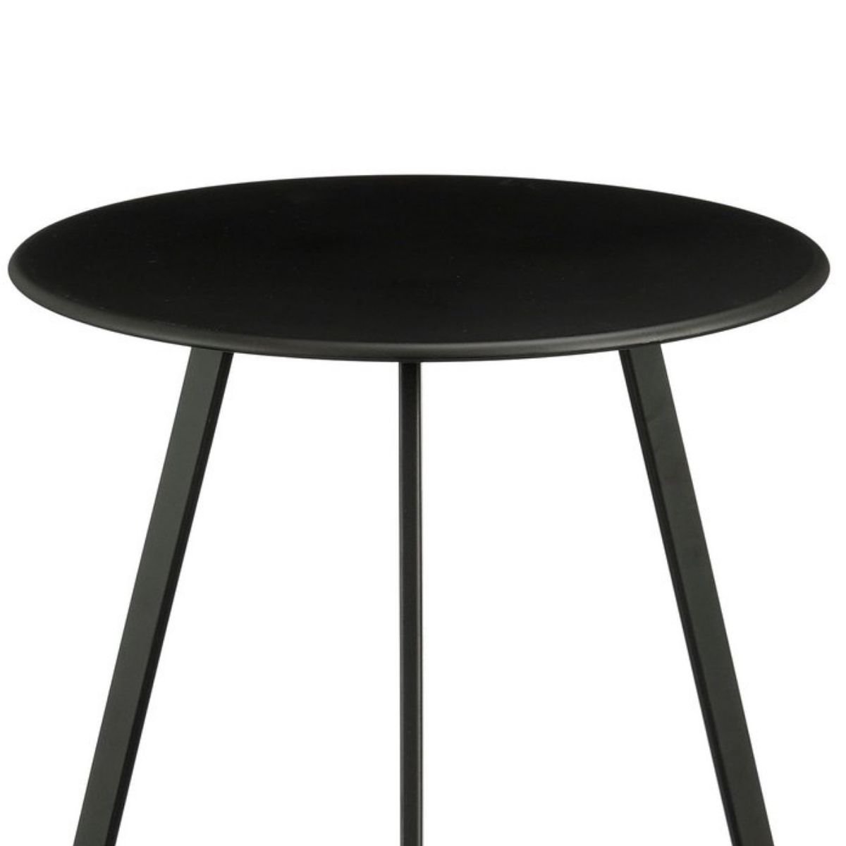 Bijzettafel metaal 46x58 cm zwart