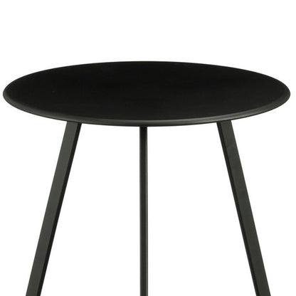 Bijzettafel metaal 46x58 cm zwart