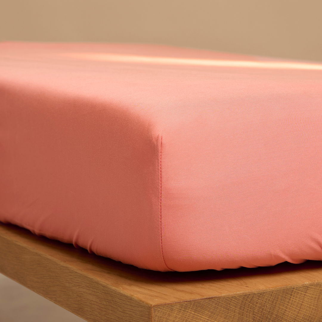 Kinder hoeslaken TENCEL twill blush 60x120 cm