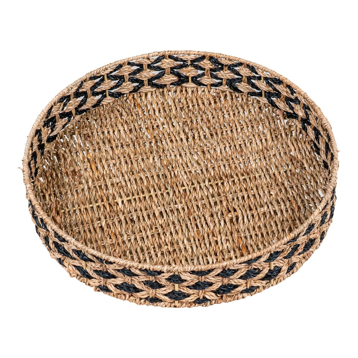 Dienblad Ø38 cm zeegras zwart natuurlijk