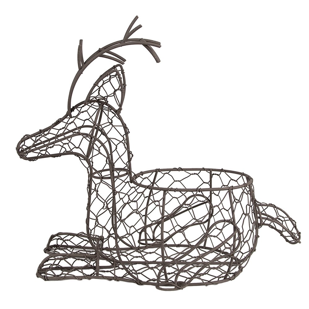Eiermand rendier 27 cm bruin metaal