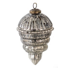 Christmas bauble Ø 10 cm Silver coloured Glass Christmas decoration