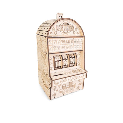 Eco Wood Art (EWA) DIY 3D Mechanische Houten Puzzel, One-Armed Bandit, 4585, 25,3x11,7x13,6