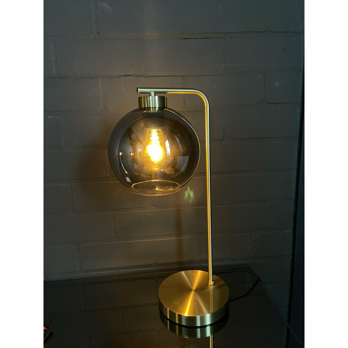Tafellamp Xandy goud glas ø20 cm 50 cm