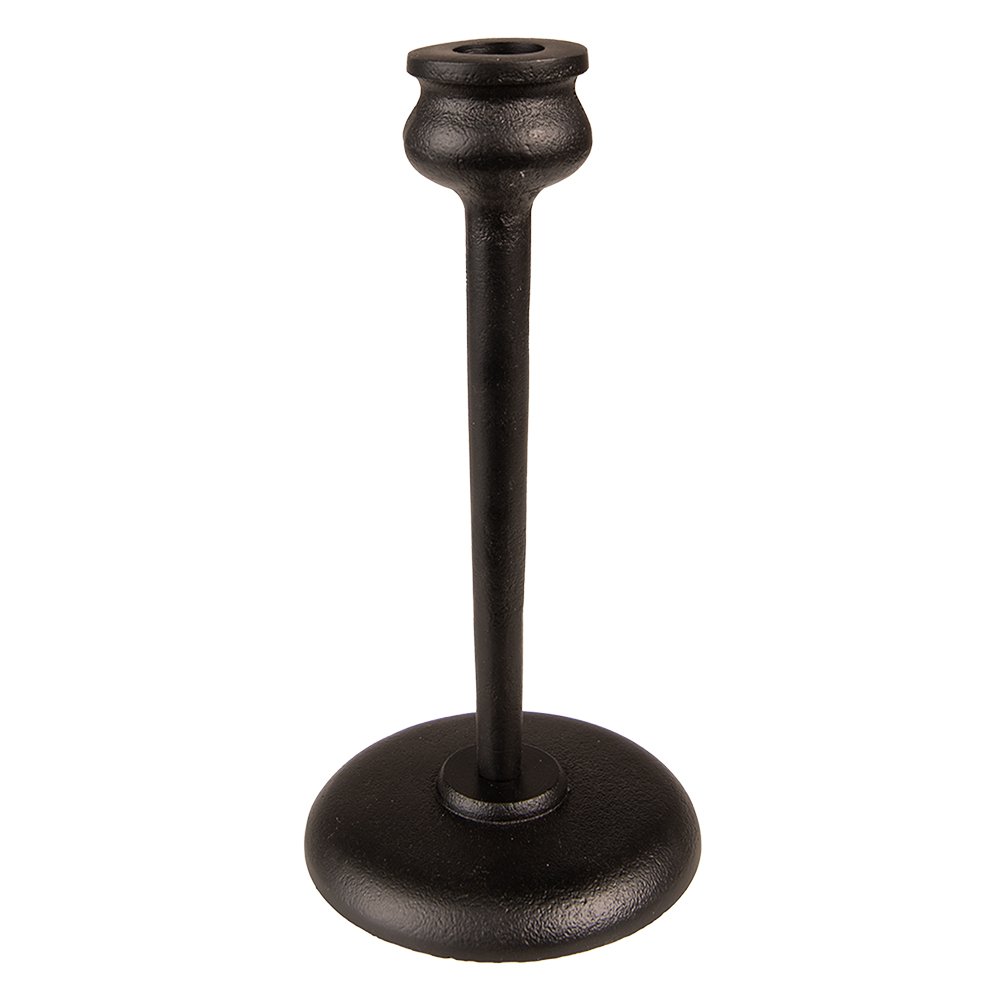 Kandelaar 21 cm aluminium zwart