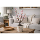 Bloempot Ø 17x16 cm roze beige keramiek