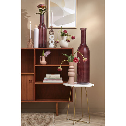 Flesvaas 50 cm roségoud glas